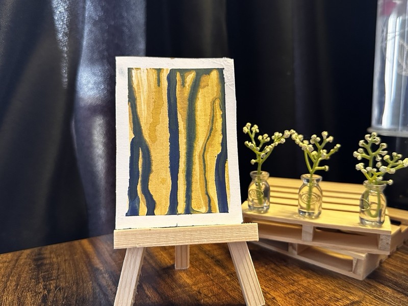 ACEO Art Card Original “Running In Gold” 82/100