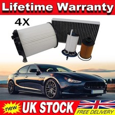 FOR MASERATI GHIBLI 13- LEVANTE 16- 3.0 DIESEL AIR OIL FUEL CABIN POLLEN FILTER