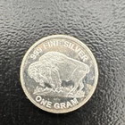 1 g .999 Fine Silver Buffalo Indian Head Round Bullion Investment Silver Round