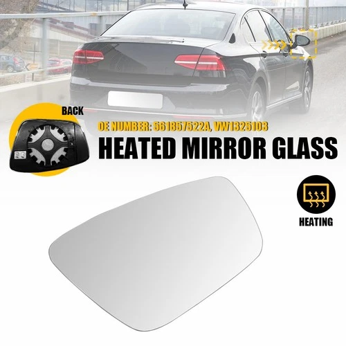 Mirror Glass Heated Passenger Side Fit for 2012 2013 2014 2015 Volkswagen Passat