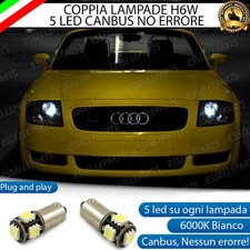 COPPIA LUCI DI POSIZIONE 5 LED AUDI TT 8N H6W CANBUS 100% NO AVARIA