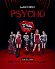 HOT BABYMONSTER - ‘PSYCHO’ VISUAL PHOTO POSTER 18x24