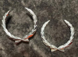 Vintage 1960s Wreath Cadillac Car Emblem Chrome