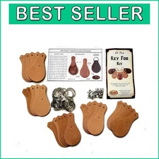 25-Piece Leather Craft Kit for Key Fobs - Perfect for Laser Engraving & DIY