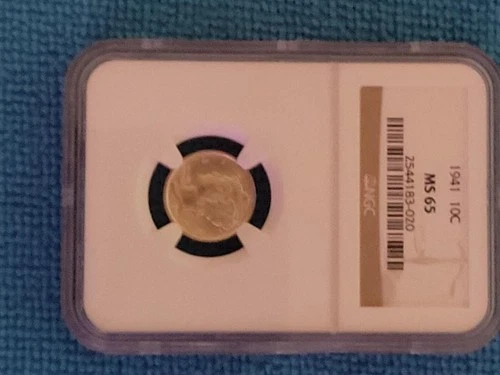 1941 NGC MS 65 silver Mercury (winged Liberty)  Dime