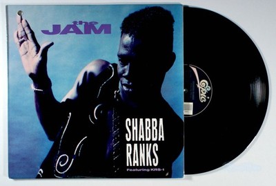 Shabba Ranks - The Jam (1991) Vinyl 12'' Single   KRS-1, Remix, As Raw As Ever