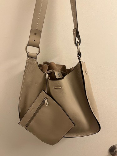 BALLY Khaki Leather Shoulder NWT