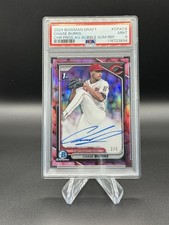 2024 First Bowman Draft Baseball Chase Burns Cincinnati Reds Bubblegum Auto /5