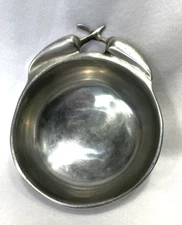 Holland Boone Polished Pewter Round Serving Decorative Bowl 5.25" Chili Peppers