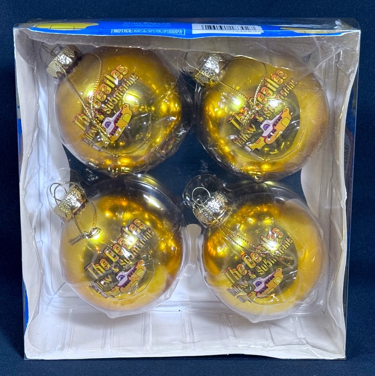 ビートルズ　オーナメント NEW - The Beatles YELLOW SUBMARINE Kurt Adler 4 GLASS ORNAMENTS