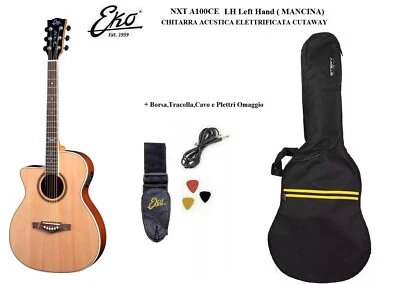 EKO NXT A100ce LH NATURAL MANCINA CHITARRA ACUSTICA ELETTRIFICATA BORSA TRACOLLA