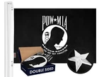 POW/MIA Prisoner of War Flag 2x3FT You Are Not Forgotten DOUBLE SIDED Embroidery