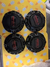 Impact Off-Road Gloss Black W/Red Logo Wheel Center Cap 0144 1216