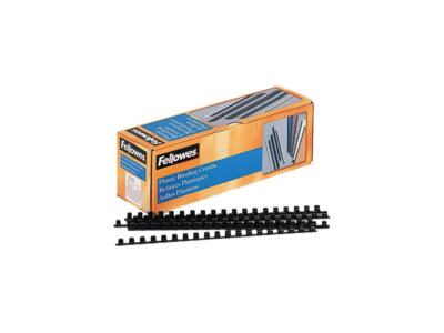 52325 Fellowes Plastic Comb Bindings, 3/8'' Diameter, 55 Sheet Capacity, Black, 1