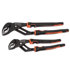 Grip Zone 10 In. and 12 In. V-Jaw Tongue and Groove Plier Set with Dual Material