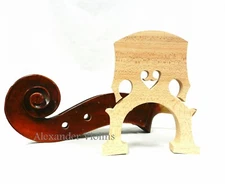 HAND MADE BRIDGE UPRIGHT BASS 3/4 SIZE, MAPLE, FRENCH STYLE, US SELLER