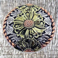 Llano Floral 1-1/2 Inch Concho CON423-W