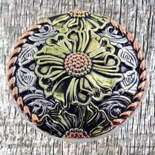 Llano Floral 1-1/2 Inch Concho CON423-W