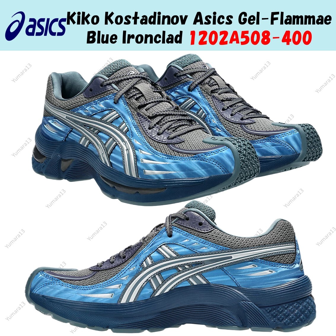 Kiko Kostadinov Asics Gel-Flammae Blue Ironclad 1202A508-400 Kiko Kostadinov Asics Gel-Flammae Blue Ironclad 1202A508-400