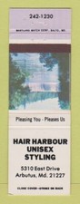 Matchbook Cover - Hair Harbour Unisex Salon Arbutus MD