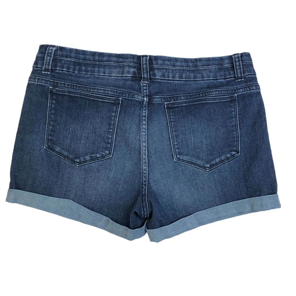 Pantalones Cortos Jean Candie's Juniors 13 Mujer Daisy Dukes Bling Envejecido Lavado Medio Foto 2 de 4