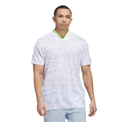 NWT adidas Men's Adicross HEAT.RDY Golf Polo Anti 3 Putt White Size Large