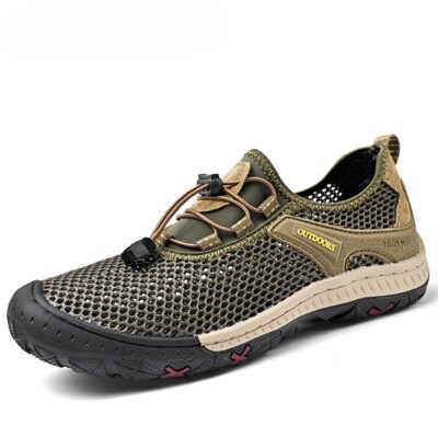 Men's Casual Shoes Breathable Mesh Loafers Flats Sneakers Handmade Driving Shoes