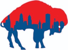 Bills Skyline Inspired Full Size Football Helmet Decals