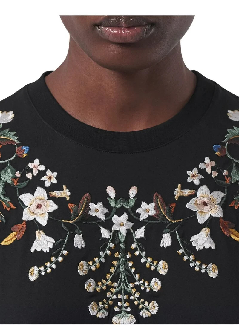 Authentic NEW BURBERRY UNI Women Black CARRICK Floral