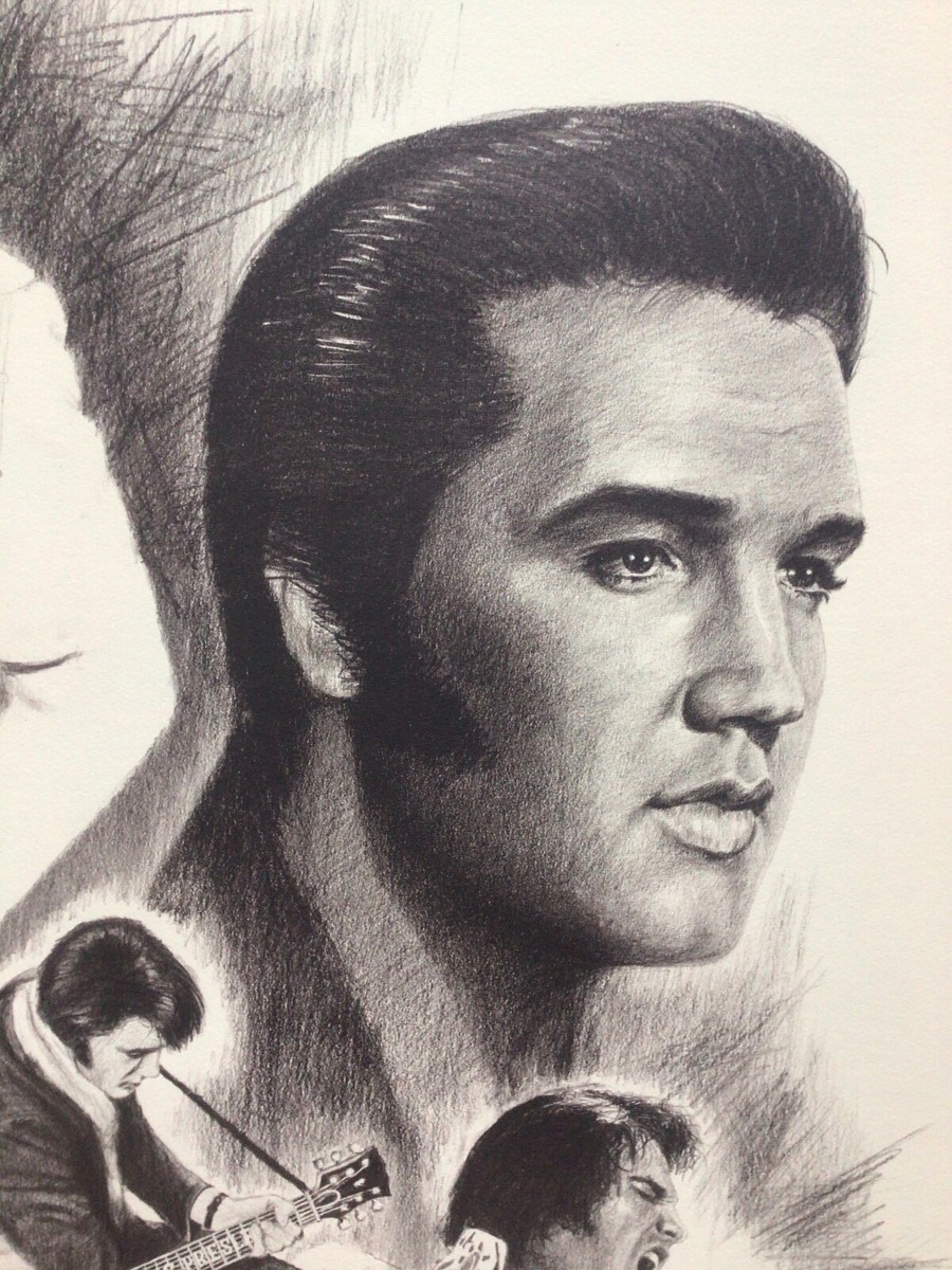 VINTAGE 1977 ELVIS PRESLEY 5 IMAGE GLEN FORTUNE BANSE PENCIL