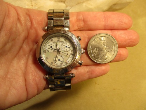 Klaus Kobec MoP & Diamond Dial, Stainless Steel Chronograph Watch - Picture 12 of 12