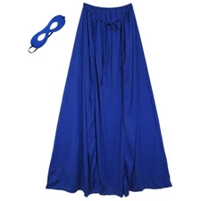 39" Adult/Teen Blue Superhero Cape & Mask Costume Set ~ HALLOWEEN COSTUME PARTY