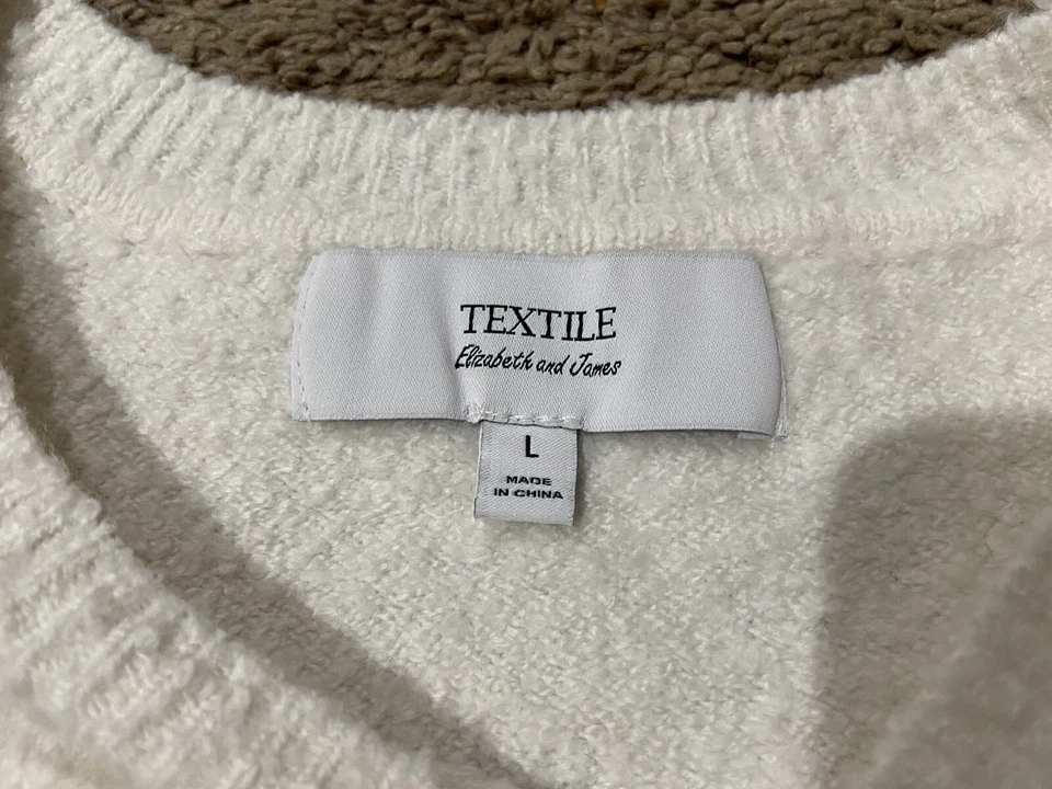 Suéter Textil Elizabeth and James Tyler L/S en Crema Mujer’s Talla Grande NUEVO Foto 3 de 4