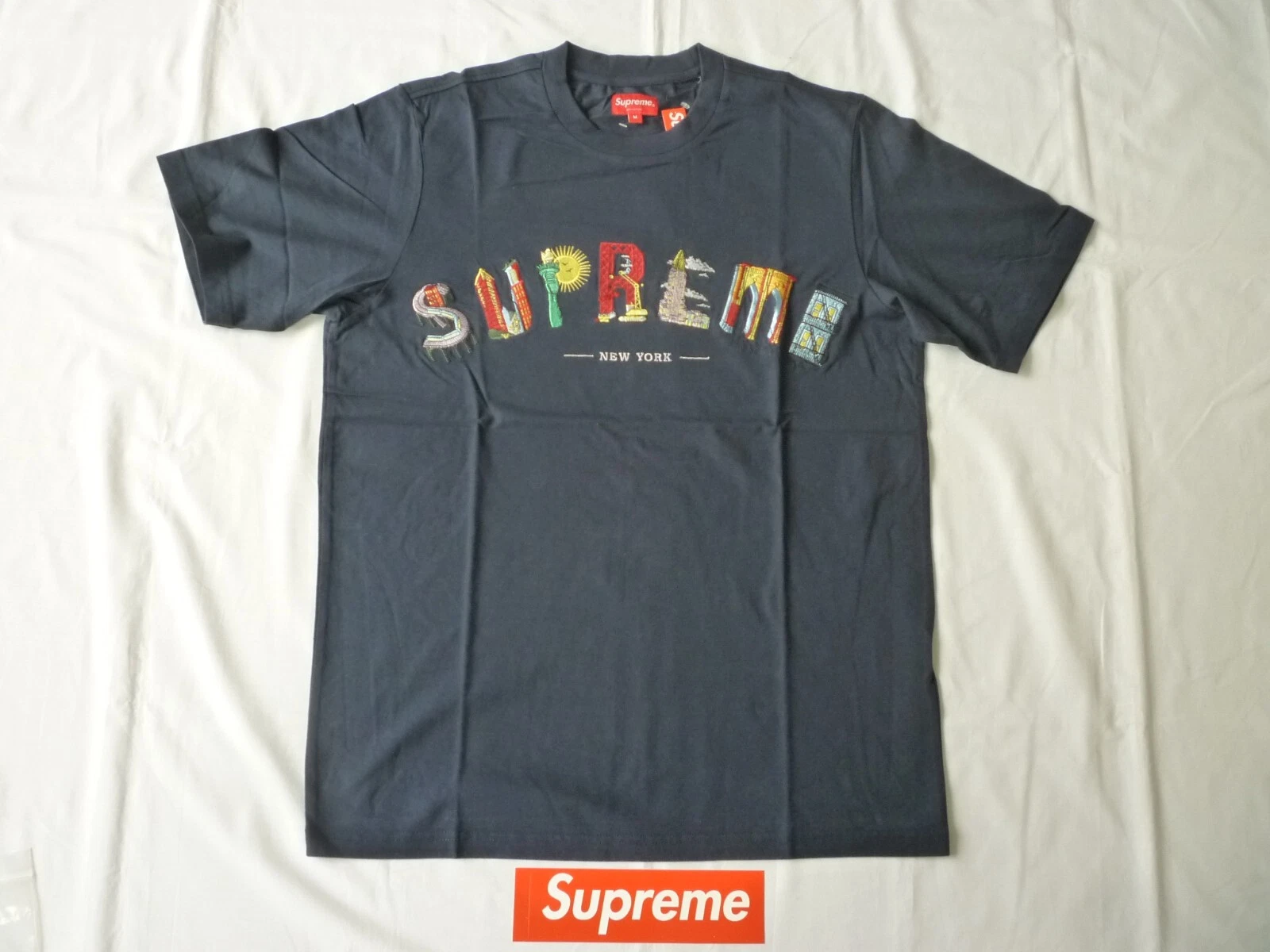 Tee shirt Supreme City Arc bleu marine moyen neuf S/S 2019