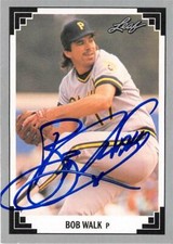 Bob Walk autographed baseball card (Pittsburgh Pirates SC) 1991 Leaf #450