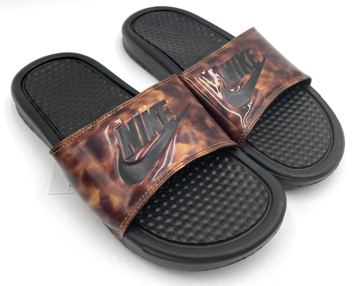 Nike BENASSI JDI PRINT donna NUOVE slide nere marmo nero taglia US 6 CU4755 001
