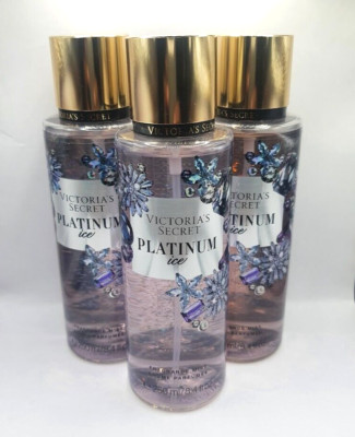 VICTORIA'S SECRET PLATINUM ICE BODY MIST 8.4 FL OZ EACH (3)