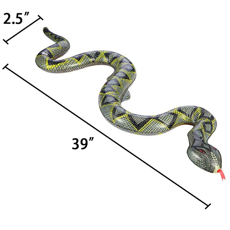 Lifelike Inflatable Snake,Snake Halloween Prank Props,Fake Anaconda