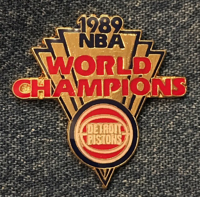 Detroit Pistons Pin Basketball 1989 NBA World Champions by Peter