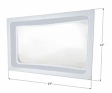 RV Skylight Trim Ring; For Skylight #SL1422; Rectangular 22"L x 14"W,24x16 White