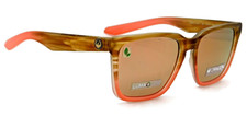 New Dragon BAILE Sunglasses  681 - Sunset Horn / Lumalens Rose Gold Ion Lens
