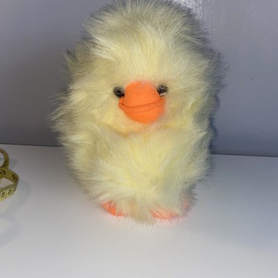 Vintage Markenzeichen Karten gelb Küken Plüschtier Kuscheltier selten 