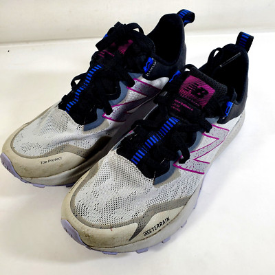 New Balance DynaSoft Nitrel Trail Running Shoe Women Size 9 Silver All Terrain