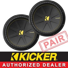 2 KICKER 50CWCD154 CAR AUDIO 15" SERIE COMPC SUBWOOFER SUB DVC 4OHM CWCD154 PAR