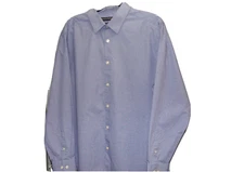 Perry Ellis Portfolio Men’s Shirt 16.5  34/35  100% Cotton Blue Long Sleeve