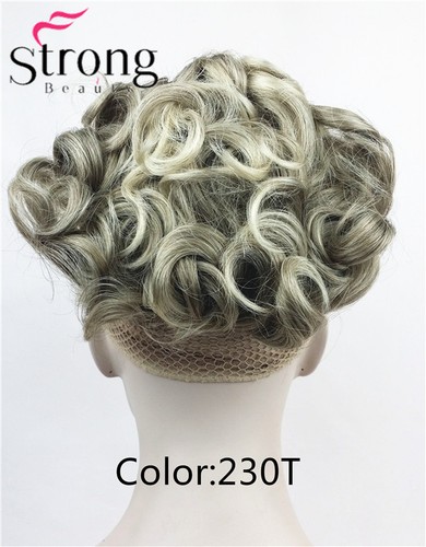 Short Messy Curly Dish Hair Bun Extension Stretch hair Combs Clip in Ponytail - Picture 5 of 31