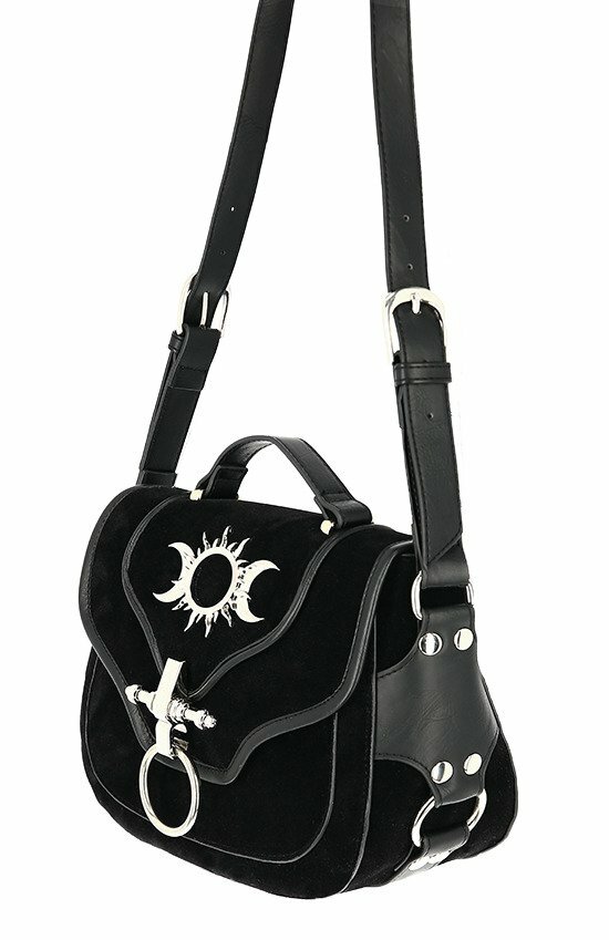 【threetimes】 Full moon bag Restyle Triple Goddess Crescent Moons Sun Goth Punk