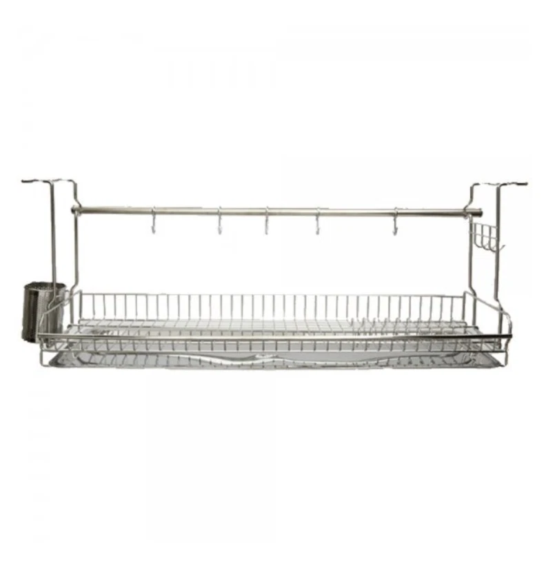 Stainless Space Under Shelf Dish Drying Rack Drainer Dryer Tray