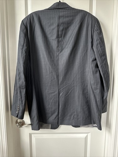 Ralph by Ralph Lauren Herren schwarz blau gestreifte Hose Jacke Anzug reine neue Wolle 46L - Bild 6 von 15