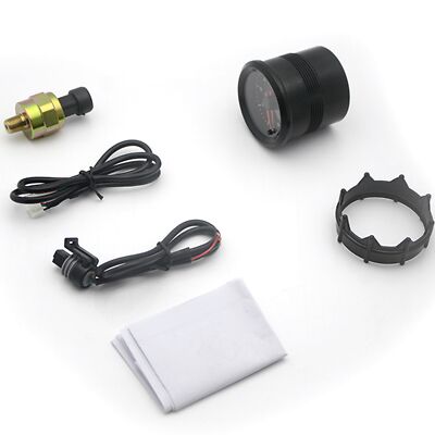 52 Mm Oil Pressure Gauge GlowShift 52mm Tinted 7-Color LED Oil Pressure Gauge Kit - 0-100 PSI With Electronic Sensor & Wiring Glowshift Oil Pressure Sensor - Foto 3